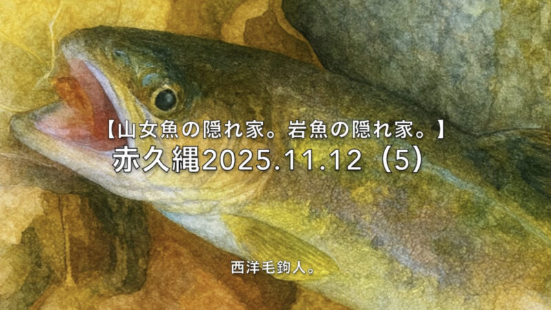 【フライフィッシング】いかにも岩魚のポイント・・・なんだけど。 