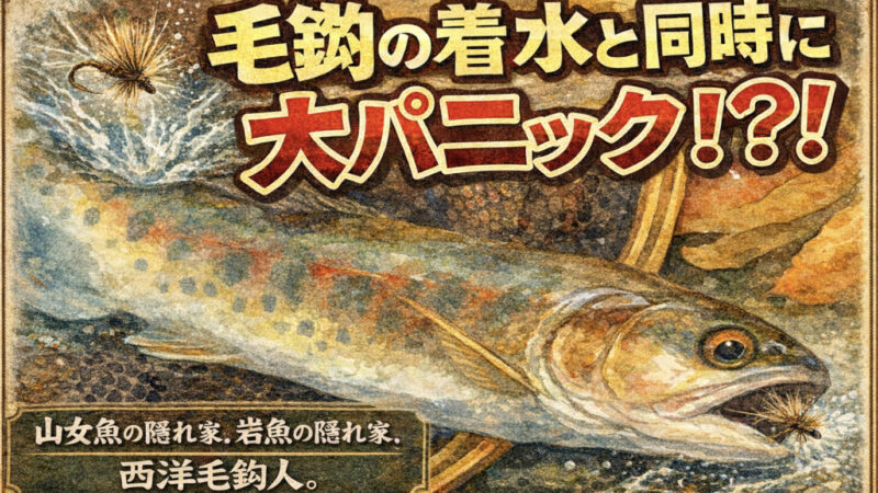 【フライフィッシング】毛鉤の着水と同時に大パニック！？ 