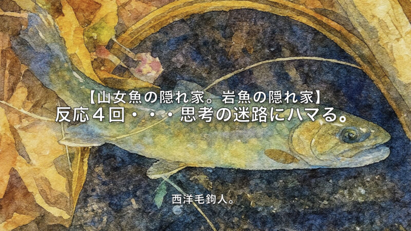 【フライフィッシング】反応４回・・・思考の迷路にハマる。 