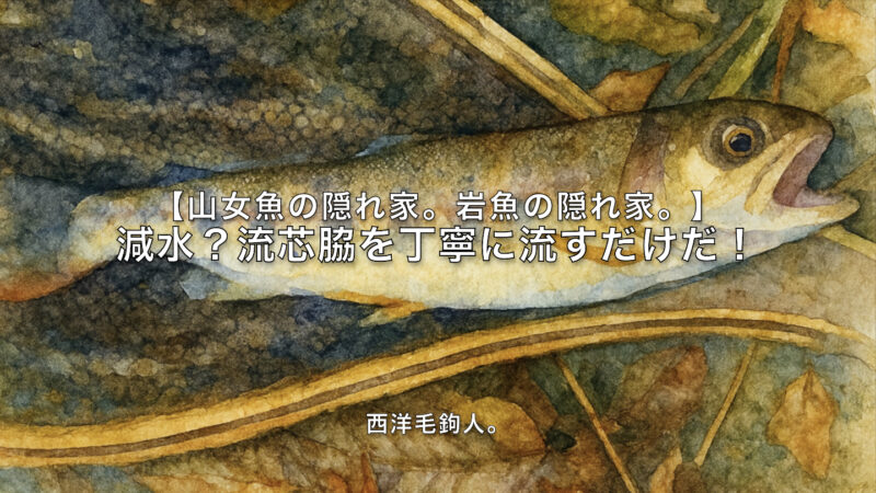 【フライフィッシング】減水？流芯脇を丁寧に流すだけだ！ 