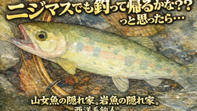【フライフィッシング】ニジマスでも釣って帰るかな？っと思ったら・・・ 