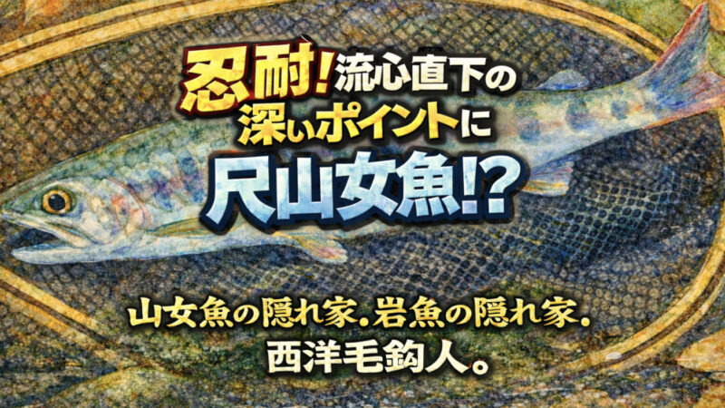 【フライフィッシング】忍耐！流心直下の深いポイントに尺山女魚！？ 