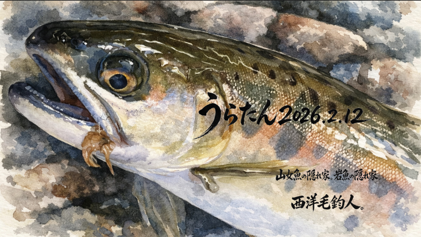 【釣果33匹山女魚1虹鱒32】うらたん2026.2.12
