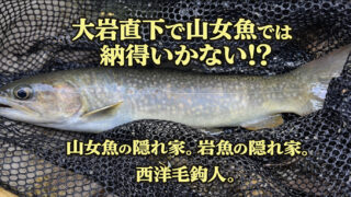 【フライフィッシング】大岩直下で山女魚では納得いかない！？ 