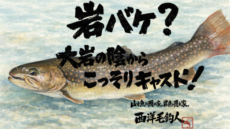 【フライフィッシング】岩化け？大岩の陰からこっそりキャスト！ 