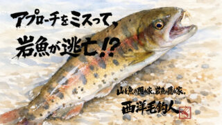 【フライフィッシング】アプローチをミスって、岩魚が逃亡！？ 
