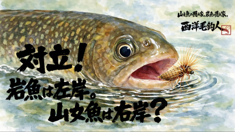 【フライフィッシング】対立！岩魚は左岸。山女魚は右岸？ 
