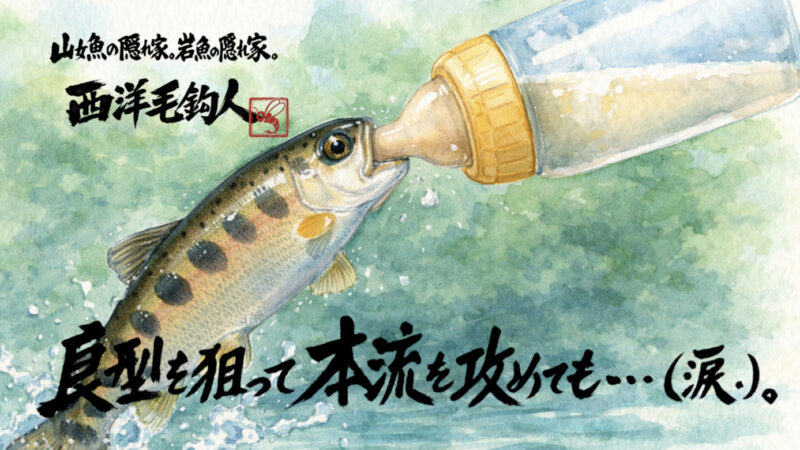 【フライフィッシング】良型を狙って本流を攻めても・・・（涙）。 