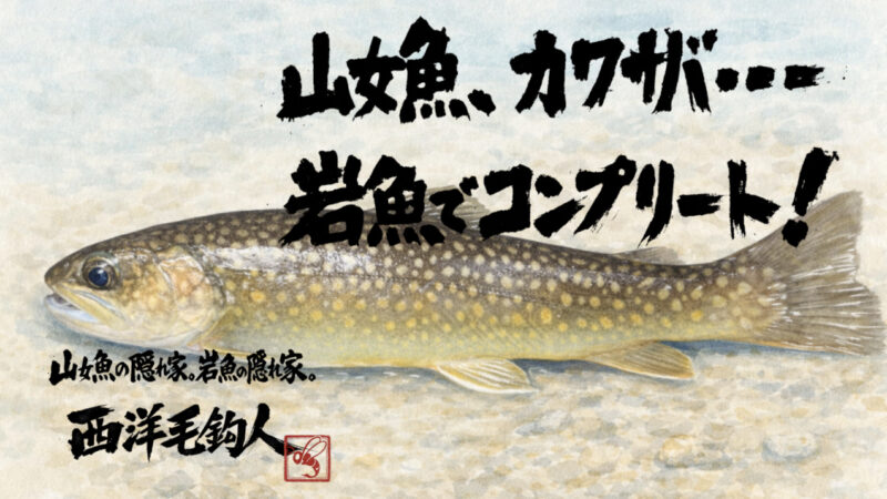 【フライフィッシング】山女魚、カワサバ・・・岩魚でコンプリート！ 