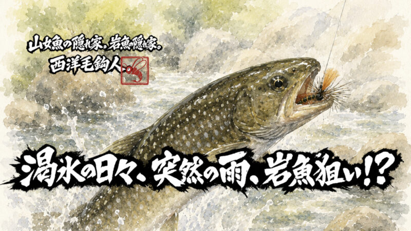 【フライフィッシング】渇水の日々、突然の雨、岩魚狙い！？