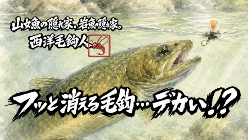 【フライフィッシング】フッと消える毛鉤・・・デカい！?
