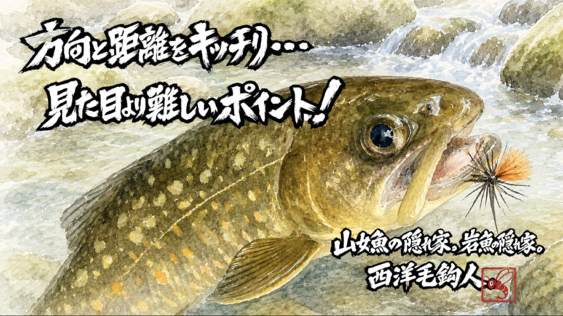 【フライフィッシング】方向と距離をキッチリ・・・見た目より難しいポイント！