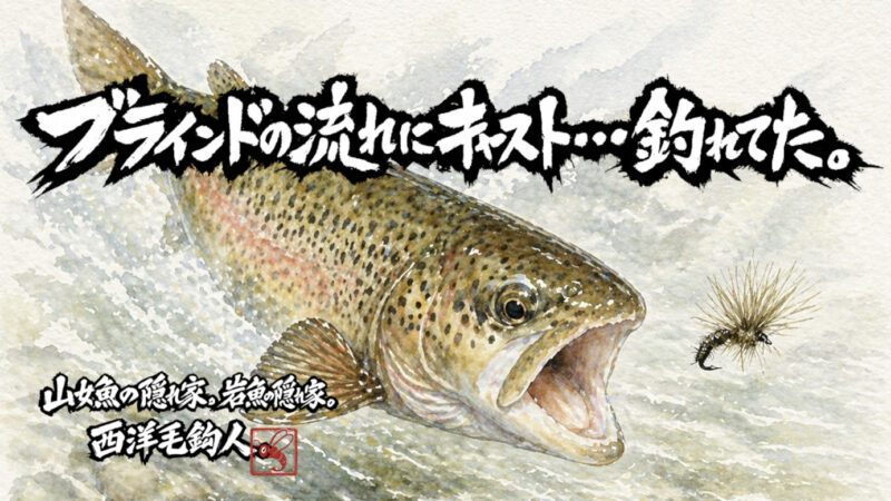 【フライフィッシング】ブラインドの流れにキャスト・・・釣れてた。