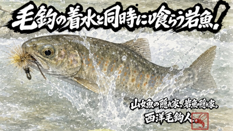 【フライフィッシング】毛鉤の着水と同時に喰らう岩魚！
