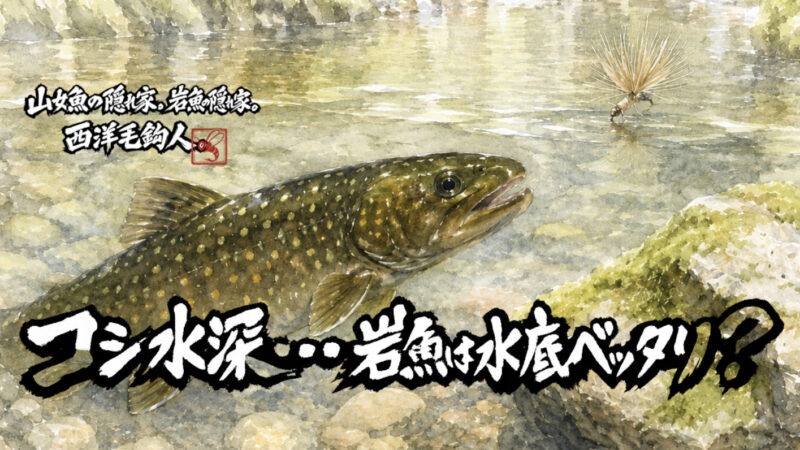 【フライフィッシング】コシ水深・・・岩魚は水底ベッタリ？