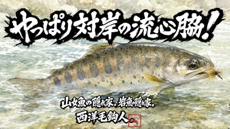 【フライフィッシング】やっぱり対岸の流心脇！