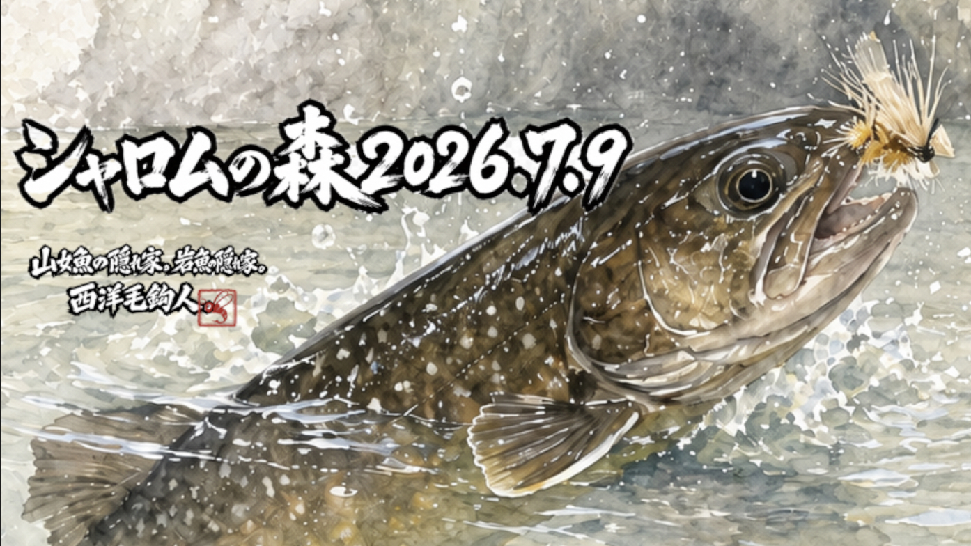 【釣果8匹山女魚7岩魚1】シャロムの森2026.7.9