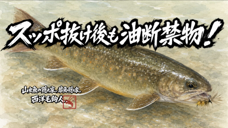 【フライフィッシング】岩魚狙い？スッポ抜け後も油断禁物！
