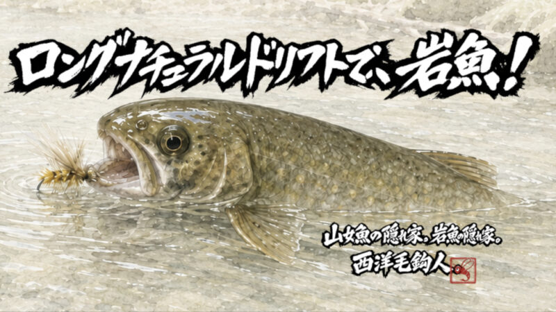 【フライフィッシング】ロングナチュラルドリフトで、岩魚！