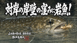 【フライフィッシング】対岸の岸壁の窪みに岩魚！ 