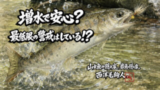 【フライフィッシング】増水で安心？最低限の警戒はしている！？ 