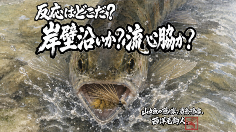 【フライフィッシング】反応はどこだ？岸壁沿いか？流心脇か？