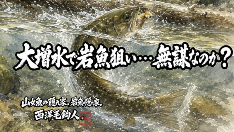 【フライフィッシング】大増水で岩魚狙い・・・無謀なのか？