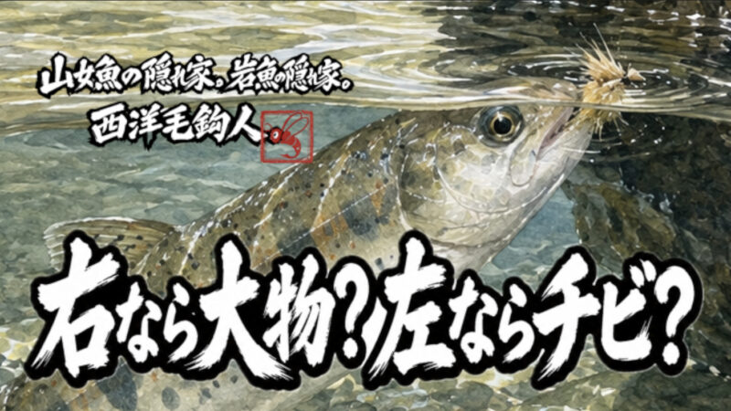 【フライフィッシング】右なら大物？左ならチビ？