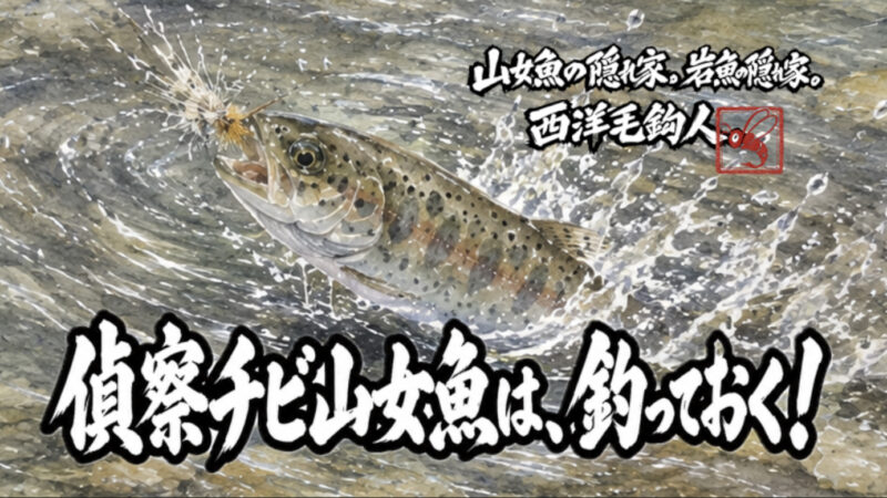 【フライフィッシング】偵察チビ山女魚は、釣っておく！
