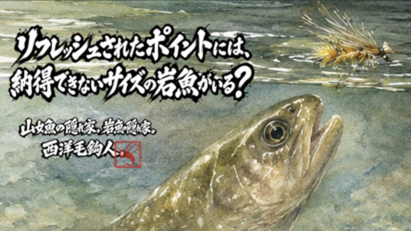 【フライフィッシング】リフレッシュされたポイントには、納得できないサイズの岩魚がいる？