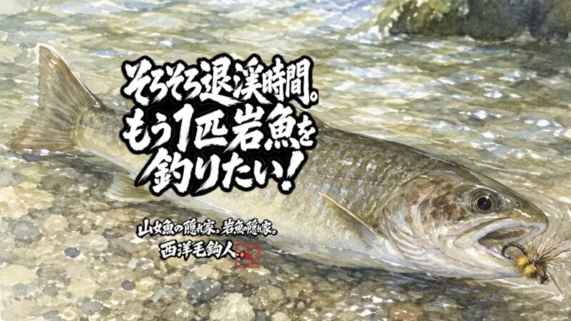 【フライフィッシング】そろそろ退渓時間。もう1匹岩魚を釣りたい！