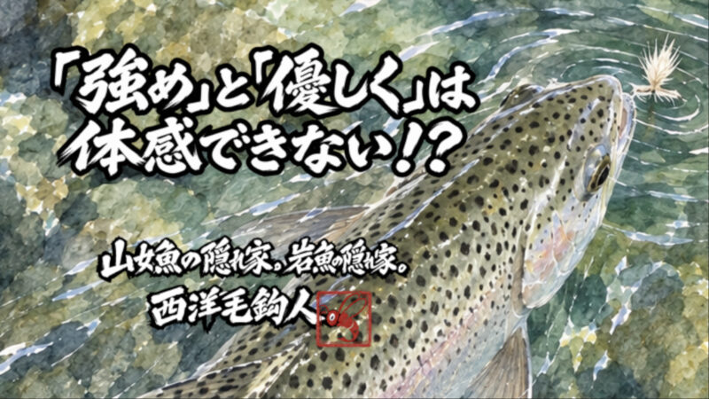【フライフィッシング】「強め」と「優しく」は体感できない！？