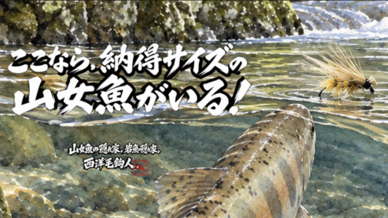 【フライフィッシング】ここなら、納得サイズの山女魚がいる！