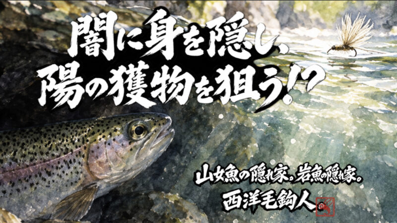 【フライフィッシング】闇に身を隠し、陽の獲物を狙う！？
